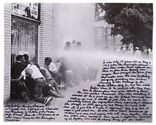Birmingham Civil Rights Campaign OrgazinerFire Hose on Blacks Essay Signed Photo picture