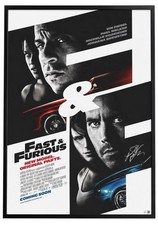 PAUL WALKER Rare Hand Signed “Fast & Furious” 27x40 inch Poster SWAU COA & LOA picture