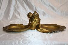 MAGNIFICENT 19C FRENCH GOLD PLATED BRONZE CENTER PIECE BY MAX BLONDAT LISTED ART picture