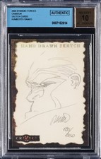 2000 DYNAMIC FORCES CRIMSON, SKETCH CARDS HUMBERTO RAMOS BGS AUTHENTIC picture