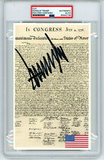 President Donald Trump Signed Print AUTO Declaration Of Independence PSA/DNA picture