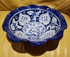 Vintage Mexican Blue and White Pottery Bowl--Happy Cinco de Mayo  picture