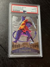 1995 Marvel Metal Nightcrawler Silver Flasher #108 PSA 10 GEM MT Pop 2 picture