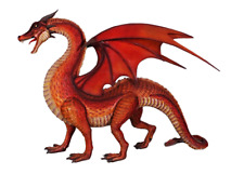 Standing Red Dragon Life Size Resin Statue Medieval Fairytale Theme Display Prop picture