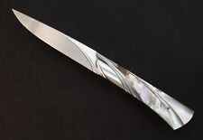 Wolfgang Loerchner Art Knife Handmade Blacklip Mother of Pearl Shell Wing Dagger picture