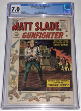 Matt Slade Gunfighter #1 cgc 7.0 1st Matt Slade Stan Lee PRE Marvel Atlas 1956 picture