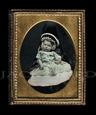 GURNEY Hidden Mother Daguerreotype Photo New York Unusual 1850s Rare Tinted 1800 picture
