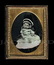 Rare Hidden Mother 1/4 Daguerreotype by J. Gurney New York Tinted Unusual 1850s picture