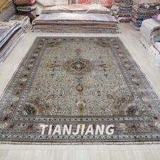 12'x18' Handwoven Silk Carpet High Density Living Room Royal Palace Rug M002H picture