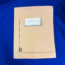 Rare 1962 USAF Ruby Laser Research Report AFCRL Stickley White Bradbury Evtuhov picture