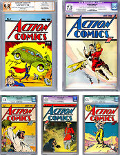 ACTION COMICS #12345 CGC/PGX *COLLECTION OF A LIFETIME* #1 SIG JERRY SIEGEL 1938 picture