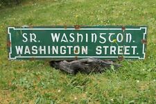 Vintage, Obsolete Irish Street sign WASHINGTON STREET, ENAMELLED -Read ad please picture