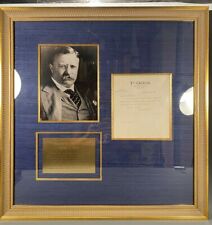 Theodore Roosevelt Pre Authenticated Framed Autographed Letter dated 12/19 1912. picture