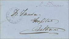 Beautiful & Rare, President Millard Fillmore Free Frank, Postal Cover, Baltimore picture