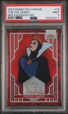 2023 TOPPS CHROME DISNEY100 RED KALEIDOSCOPE #76 THE EVIL QUEEN 2/5 PSA 9 picture