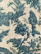 Antique Bromley Hall 1775 blue Indienne Bedding SET 18th English RARE curtains  picture