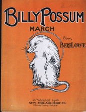 Billy Possum 1909 MARCH President Taft BILLY CHASES THE POSSUM Sheet Music picture