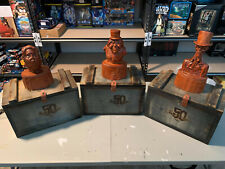Disney Haunted Mansion 50th Anniversary Hitchhiking Ghosts Wood Busts Set of 3 picture
