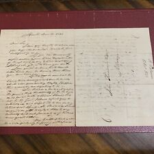 Letter Signed By H Baldwin Dec 12, 1838, Houston On Inauguration Of M. B. Lamar picture