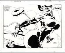Batman Dark Victory #13 Double page splash Catwoman art by Tim Sale picture