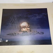 Aerial View of Test Nuclear Atomic Bomb Explosion Picture Photo 15” By 18” Photo picture