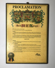 Vintage 1973 New Orleans Rex Mardi Gras Proclamation Mounted picture