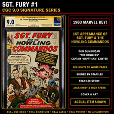 SGT. FURY #1 CGC 9.0 SS STAN LEE SINGLE HIGHEST GRADED #1606700001 picture