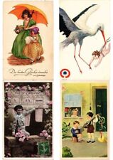 CHILDREN INFANTS COMIC GREETINGS Mostly ARTIST SIGNED 2000 Vintage Postcards picture