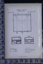 1871 BAILEY MANSFIELD MA BAKERY OVEN FOOD INDUSTRY TOOL PATENT LITHO 121573 picture