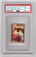 PSA 8 LAUREL & HARDY 1948 Anonymous Card (In Bed) THE HIGHEST EVER GRADED 1/1 picture