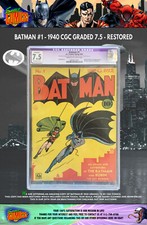 BATMAN #1 1940 - CGC GRADED (R) 7.5 GOLDEN AGE CLASSIC picture