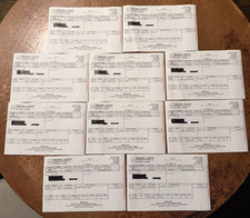 Bernie Madoff Stock Trade Confirmation Slips Lot (10) GOOGLE, GOLDMAN SACHS etc. picture