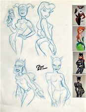 BRUCE TIMM - Women of Batman four print set prelim art, Harley Quinn +3 Batwoman picture