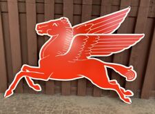 Mobil Gas Flying Red Horse Pegasus JUMBO Heavy Steel Metal Sign 47