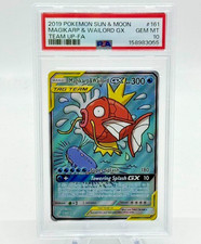 2019 POKEMON MAGIKARP & WAILORD GX TEAM UP-FA SUN & MOON TEAM UP #161 PSA 10 picture