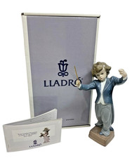LLADRO LITTLE MAESTRO ORCHESTRA CONDUCTOR 6349 RARE Figurine Retired Juan Huerta picture