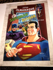 SUPERMAN BATMAN DC COMICS GOLDEN AGE PUBLISHED COVER ORIGINAL ART WORK Yer 1953 picture