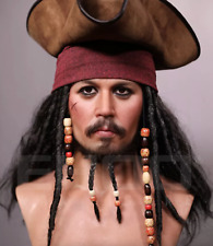 Life Size Jack Sparrow BUST Statue Johnny Depp Prop Pirates Movie Amber 1:1 picture