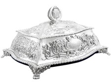 Antique Victorian Sterling Silver Jewellery Casket (1893) picture