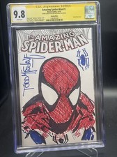 AMAZING SPIDER-MAN 1 CGC 9.8 SS ORIGINAL ART SKETCH TODD MCFARLANE RARE COLORED picture
