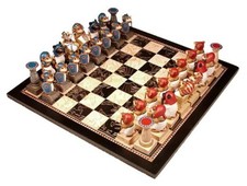 Wee Forest Folk Egyptian Chess Set - All 32 Pieces, Board, & Plastic Storage Bin picture