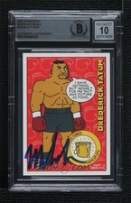 2001 Inkworks Simpsons Mania Drederick Tatum #16 Mike Tyson Auto Signed BAS picture