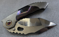 Dalibor Bergam Knives Unnamed, Sole-Authorship San Mai/Daltanium, Hammered Ti picture