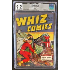 Whiz Comics 18 (TOP GRADE) CGC 9.2  Fawcett (1941) LARSON PEDIGREE Beautiful picture