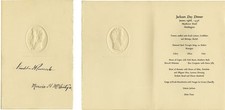 Pristine, President Franklin D. Roosevelt Signed, 1936 Jackson Day Dinner Menu  picture