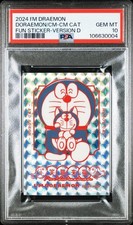 I'm Doraemon Sticker Holo PSA10 Come Come Cat Laughing Cat Raifuku picture