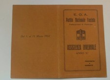 Tessera fascista PNF EOA Palermo Sicilia Fascismo MVSN DUCE Mussolini ww2 card picture