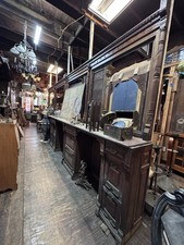 Vintage 10’ Oak  Back Bar  We Have Two Matching That Are Identical. Priced Each picture