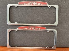 Vintage License Plate Frame Pair Dodge Plymouth Auburn Long Plates 1930’s - 40’s picture
