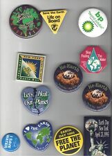 12 old PROGRESSIVE Cause pins EARTH DAY Save the Environment etc picture